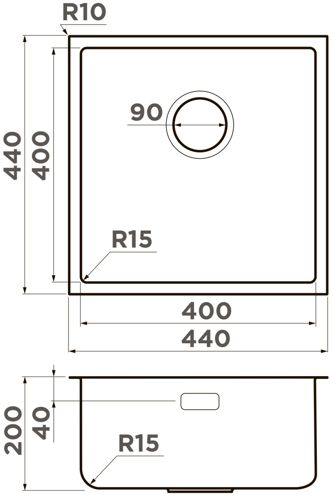 Мойка кухонная Omoikiri Tadzava 44-U/I Ultra 15 IN 4997114 из нержавеющей стали, нержавеющая сталь