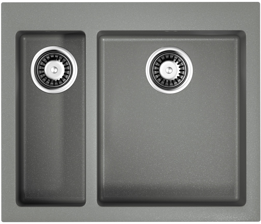 Мойка кухонная Omoikiri Bosen 59-2 GR 4993558 Tetogranit, leningrad grey
