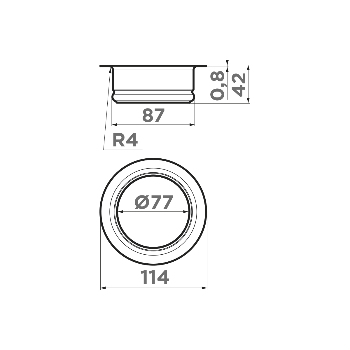 Сменная горловина Nagare Slim Omoikiri NA-02 G 4956716 для измельчителя, золото