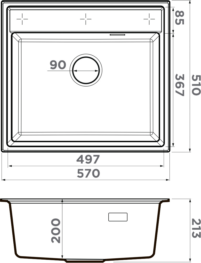 Мойка кухонная Omoikiri Daisen 57 WH 4997309 Artgranit, белый