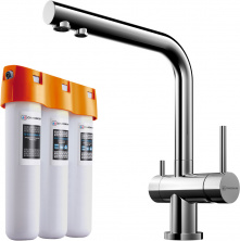 Комплект Omoikiri Nagano C с фильтром Pure Drop Lite 4146.8028 для кухни, хром