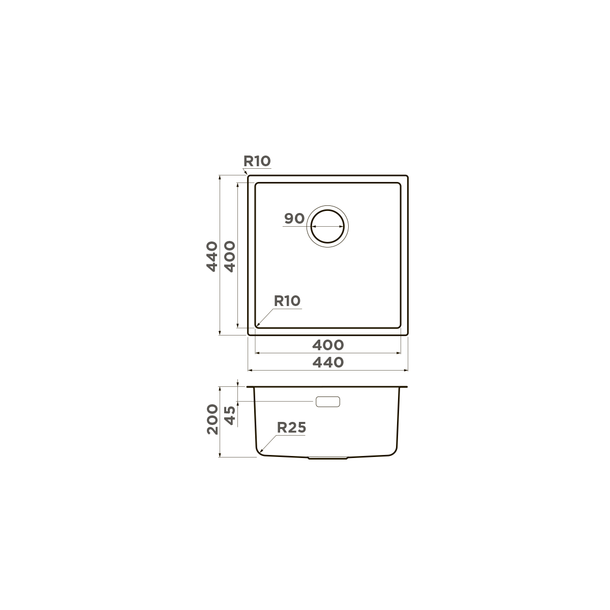 Мойка кухонная Omoikiri Tadzava 44-U/I Ultra IN 4993801 из нержавеющей стали, нержавеющая сталь