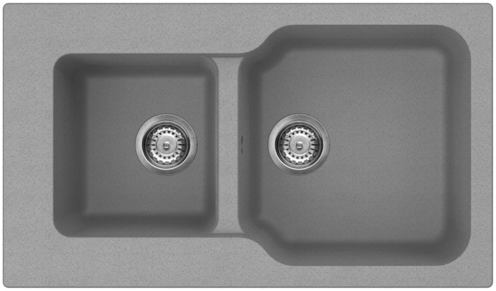 Мойка кухонная Omoikiri Maru 86-2 GR 4993575 Tetogranit, leningrad grey