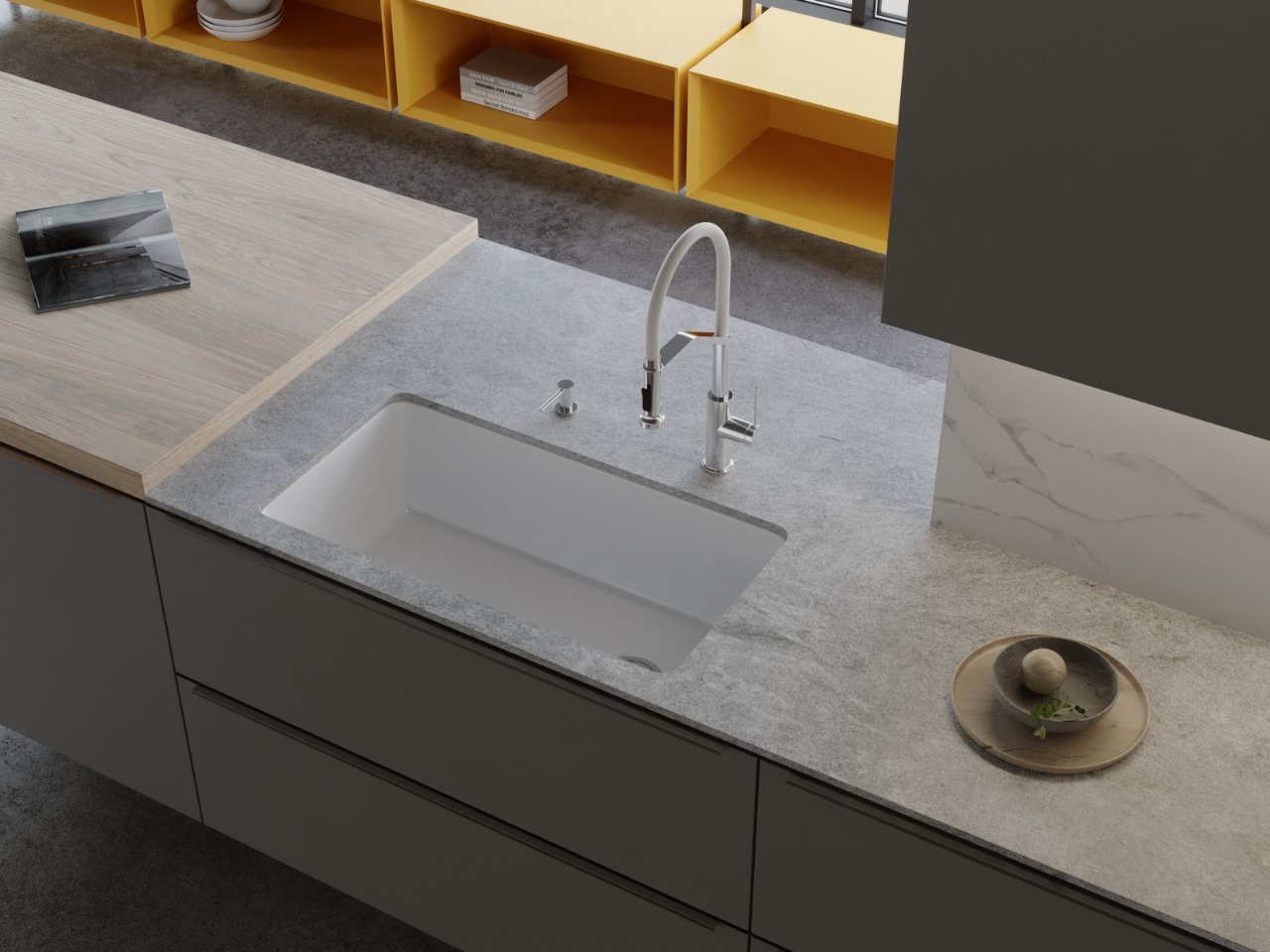 Мойка кухонная Omoikiri Tokara 88 WH Glossy 4993867 Natceramic, белый