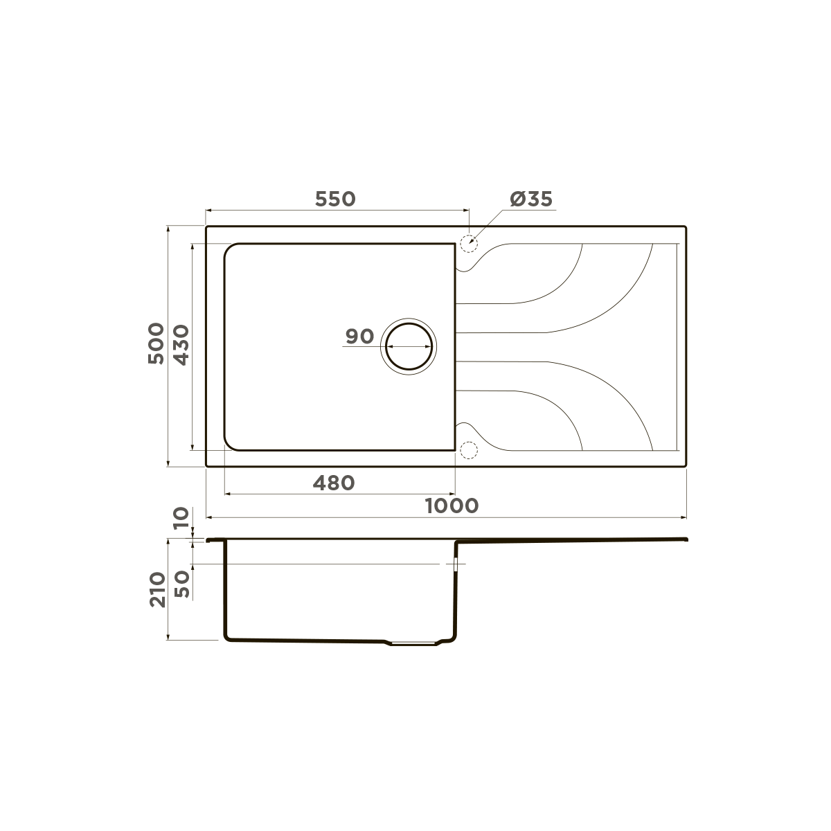 Мойка кухонная Omoikiri Yasugata 100 WH 4993847 Tetogranit, белый