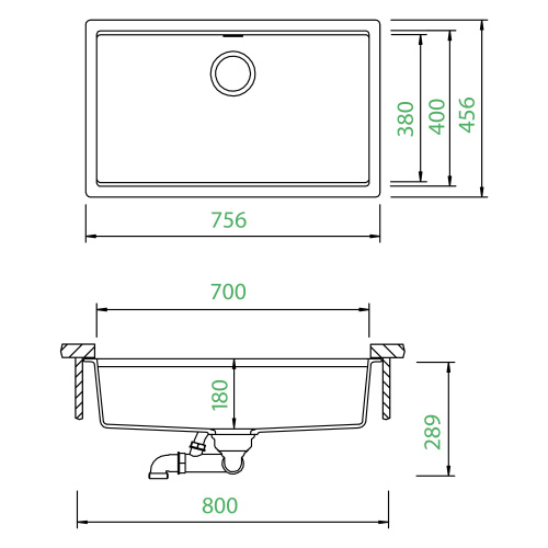 Мойка кухонная Schock Lahti 80U 701051U Cristalite, альпина