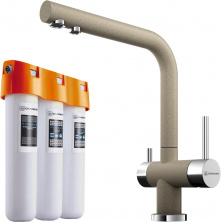 Комплект Omoikiri Nagano CA с фильтром Pure Drop Lite 4217.8028 для кухни, карамель