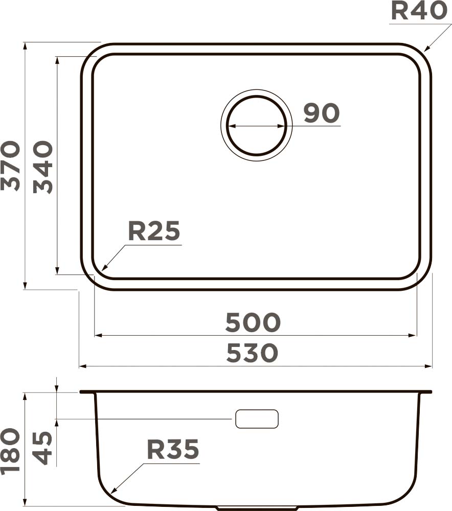 Комплект мойка Omoikiri Omi 53-U/I Ultra Mini IN со смесителем Tonami BN 7405.4018, нержавеющая сталь