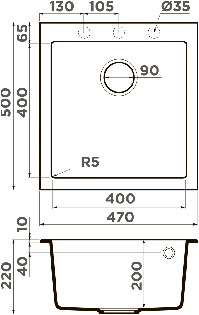 Мойка кухонная Omoikiri Bosen 47A WH 4993817 Artceramic, белый