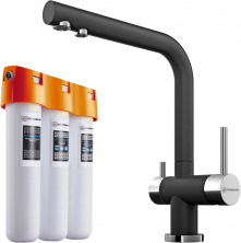 Комплект Omoikiri Nagano BL с фильтром Pure Drop Lite 4047.8028 для кухни, черный