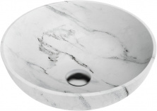 Раковина Omoikiri Hitomi WH Marble 4972078 Natceramic для ванной, белый мрамор