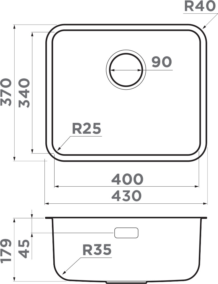Комплект мойка Omoikiri Omi 43-U/I Ultra Mini IN со смесителем Tonami BN 7402.4018, нержавеющая сталь