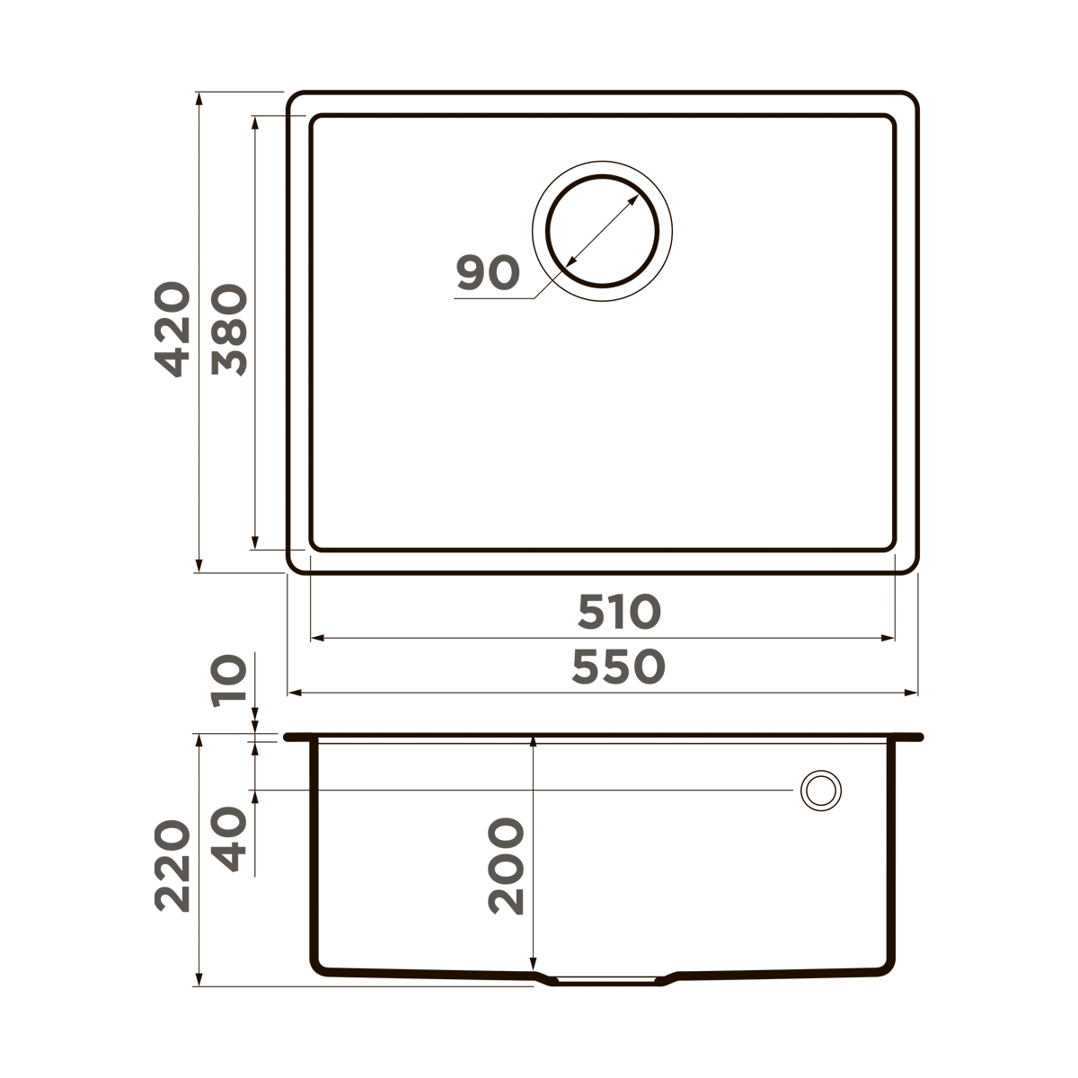 Мойка кухонная Omoikiri Tedori 54-U WH 4993991 Tetogranit, белый