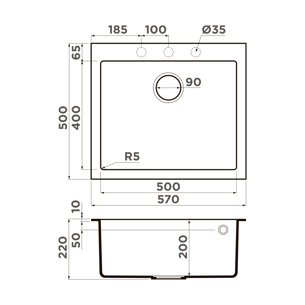 Мойка кухонная Omoikiri Bosen 57 WH 4993148 Tetogranit, белый