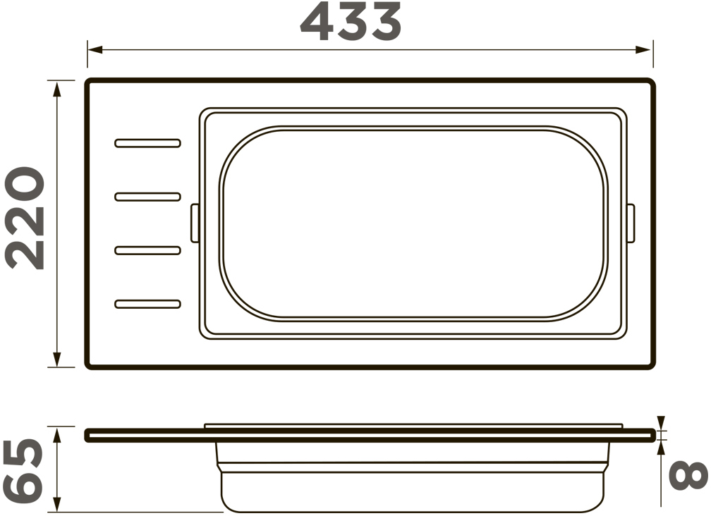 Контейнер Omoikiri DC-01-1 LG 4999039 для кухонной мойки, светлое золото