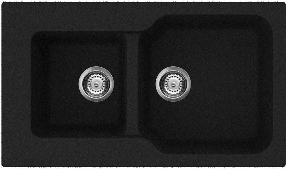 Мойка кухонная Omoikiri Maru 86-2 BL 4993284 Tetogranit, черный