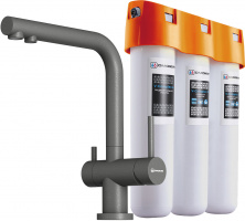 Комплект Omoikiri Nagano P PL с фильтром Pure Drop Lite 4064.8028P для кухни, платина