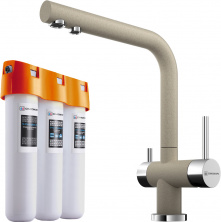 Комплект Omoikiri Nagano SA с фильтром Pure Drop Lite 4055.8028 для кухни, бежевый