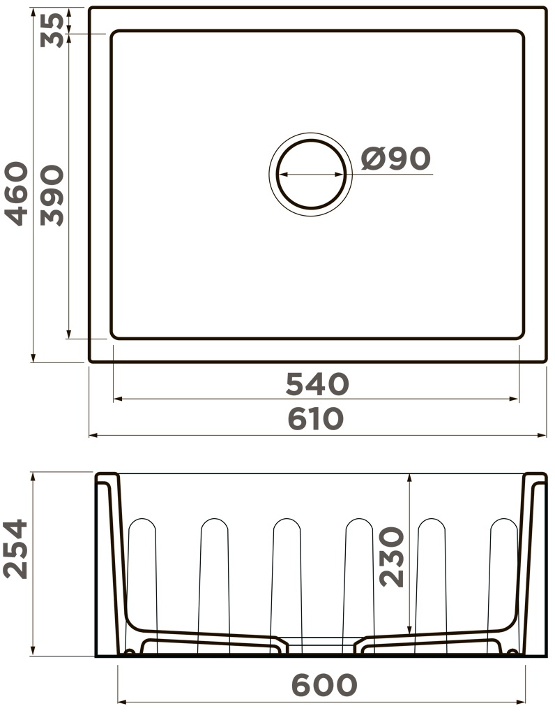 Мойка кухонная Omoikiri Mikura 61 PE 4997072 Natceramic, pebble