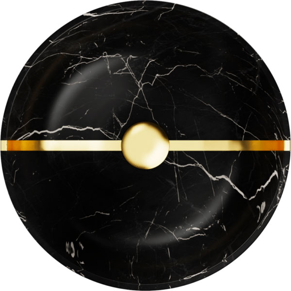 Раковина Omoikiri Hitomi BL Marble 4972077 Natceramic для ванной, черный мрамор
