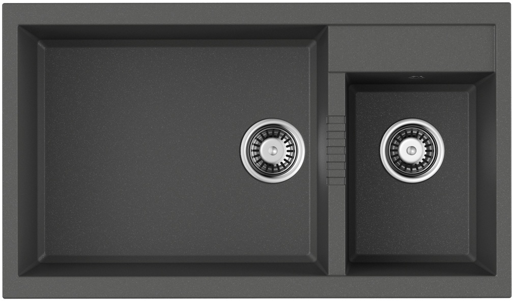 Мойка кухонная Omoikiri Tedori 86-2-LB PL 4993939 Tetogranit, платина