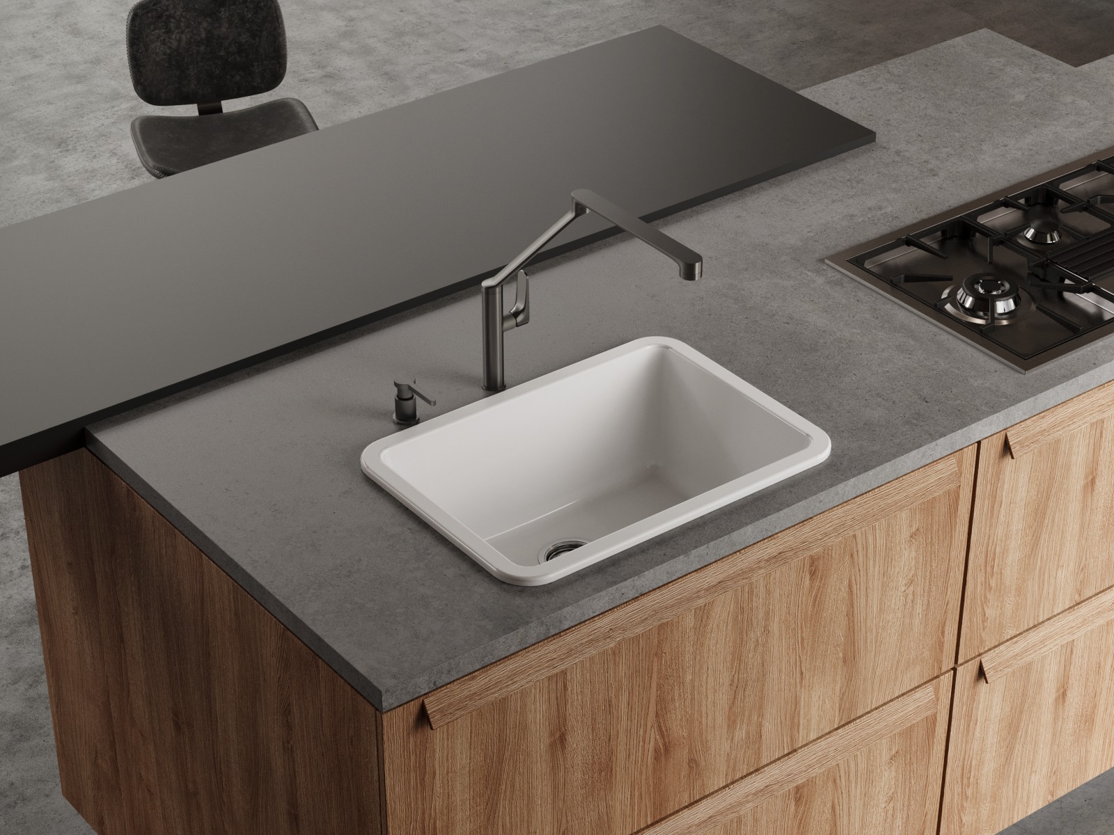 Мойка кухонная Omoikiri Torishima 67 WH Glossy 4993866 Natceramic, белый