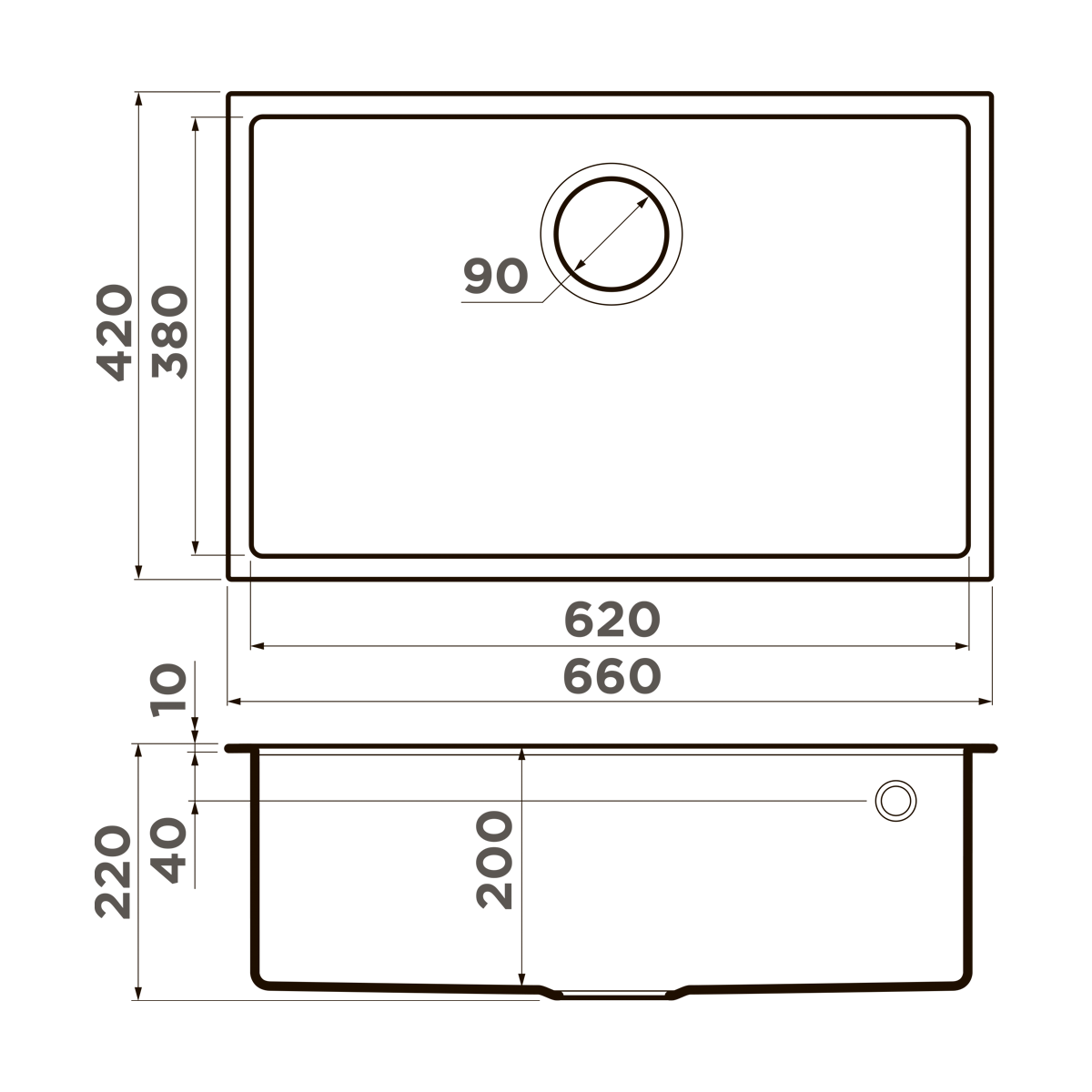 Мойка кухонная Omoikiri Tedori 66-U SA 4993974 Tetogranit, бежевый