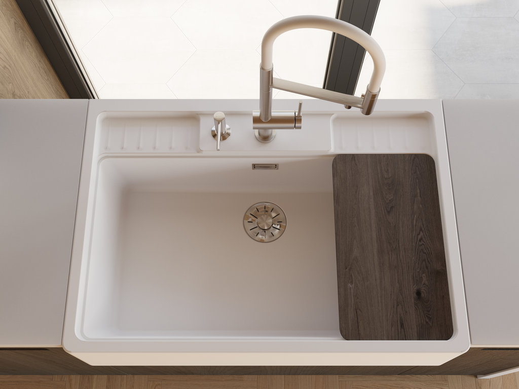 Мойка кухонная Omoikiri Kinokawa 90 WH 4993853 Artceramic, белый