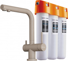 Комплект Omoikiri Nagano P SA с фильтром Pure Drop Lite 4055.8028P для кухни, бежевый