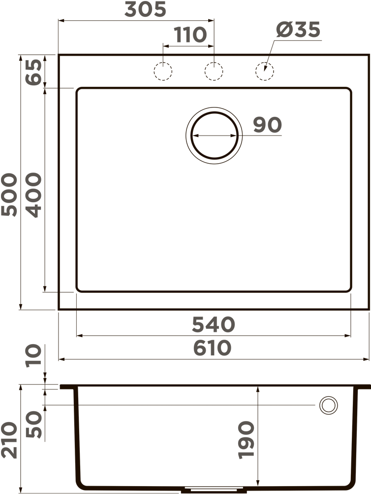 Мойка кухонная Omoikiri Bosen 61A WH 4993826 Artceramic, белый