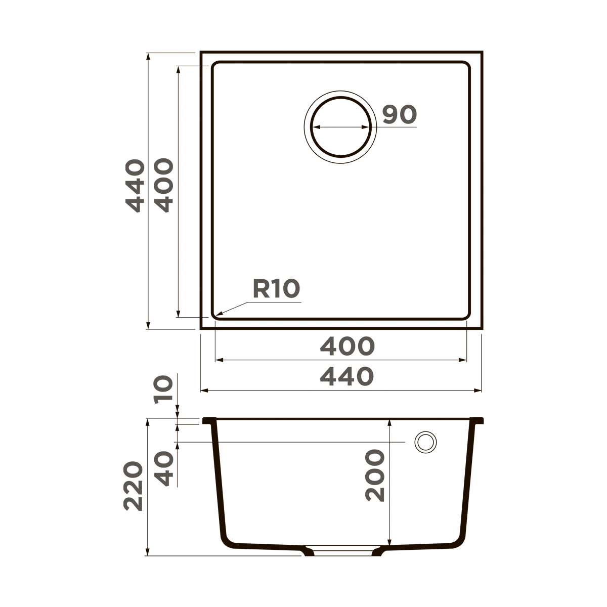 Мойка кухонная Omoikiri Bosen 44-U WH 4993598 Tetogranit, белый