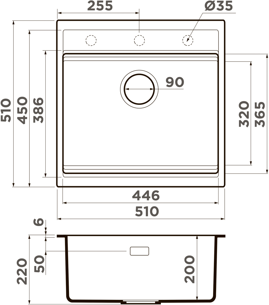 Мойка кухонная Omoikiri Kitagawa 51 WH 4993309 Artceramic, белый