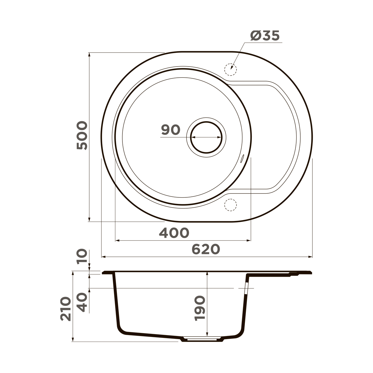 Мойка кухонная Omoikiri Manmaru 62 SA 4993414 Artgranit, бежевый