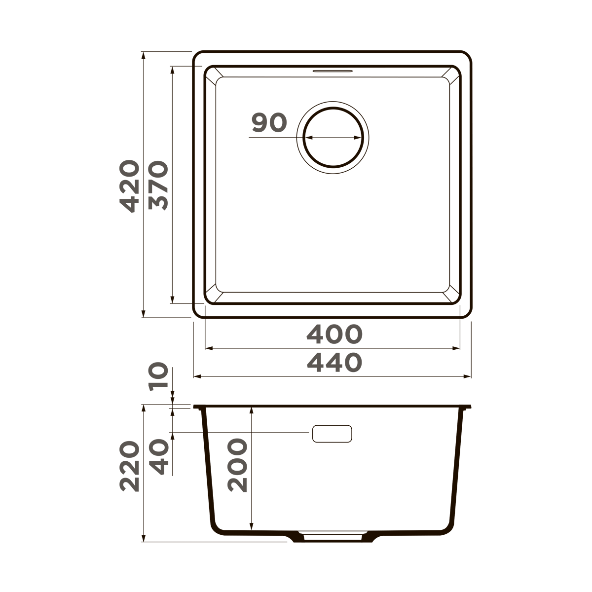 Мойка кухонная Omoikiri Kata 44-U CA 4993399 Artgranit, карамель