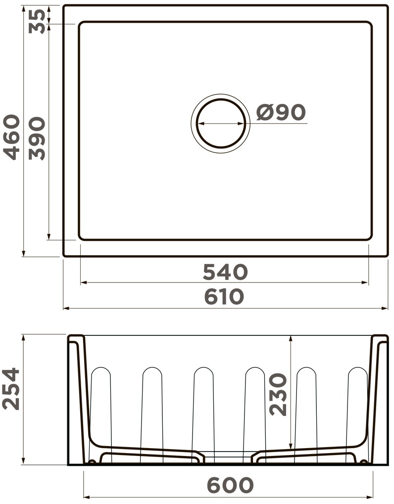 Мойка кухонная Omoikiri Mikura 61 WH Glossy 4993257 Natceramic, белый