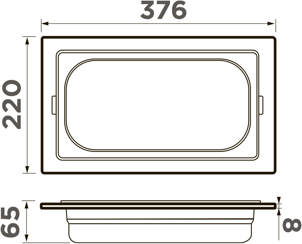 Контейнер Omoikiri DC-03-1 GB 4999082 для кухонной мойки, графит