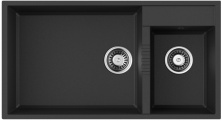 Мойка кухонная Omoikiri Tedori 85-2-U BL 4993940 Tetogranit, черный