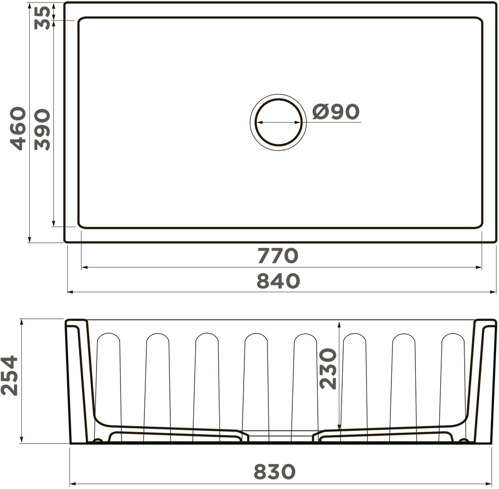Мойка кухонная Omoikiri Mikura 83 SB Natceramic 4997083, smoky blue