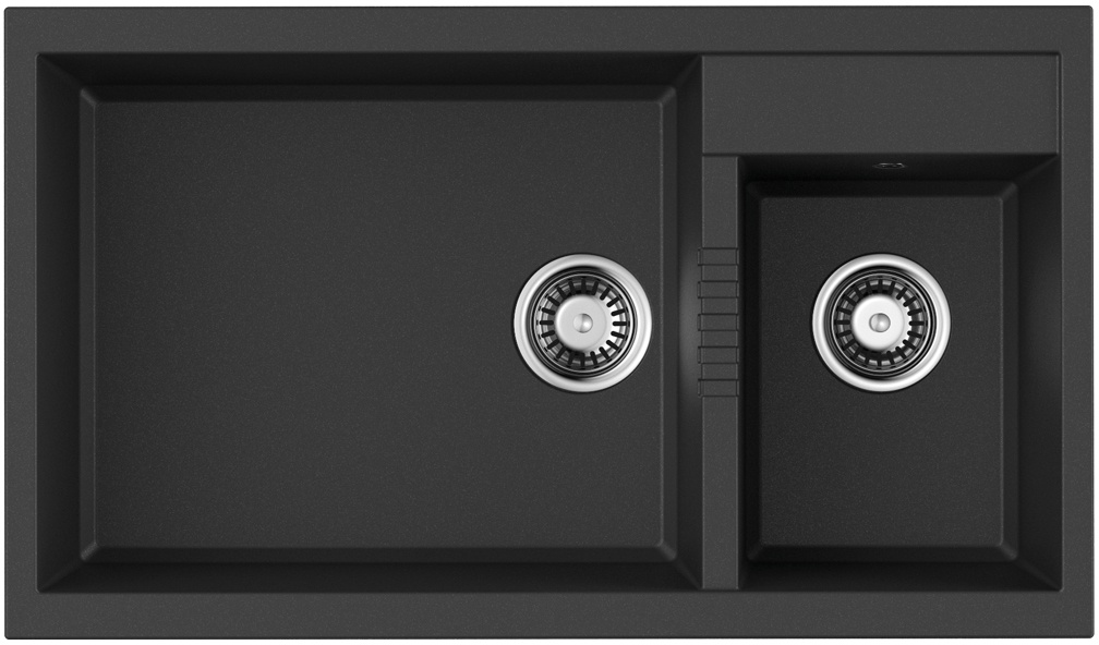 Мойка кухонная Omoikiri Tedori 86-2-LB BL 4993932 Tetogranit, черный