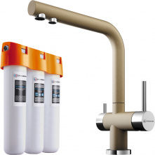 Комплект Omoikiri Nagano CH с фильтром Pure Drop Lite 4081.8028 для кухни, шампань
