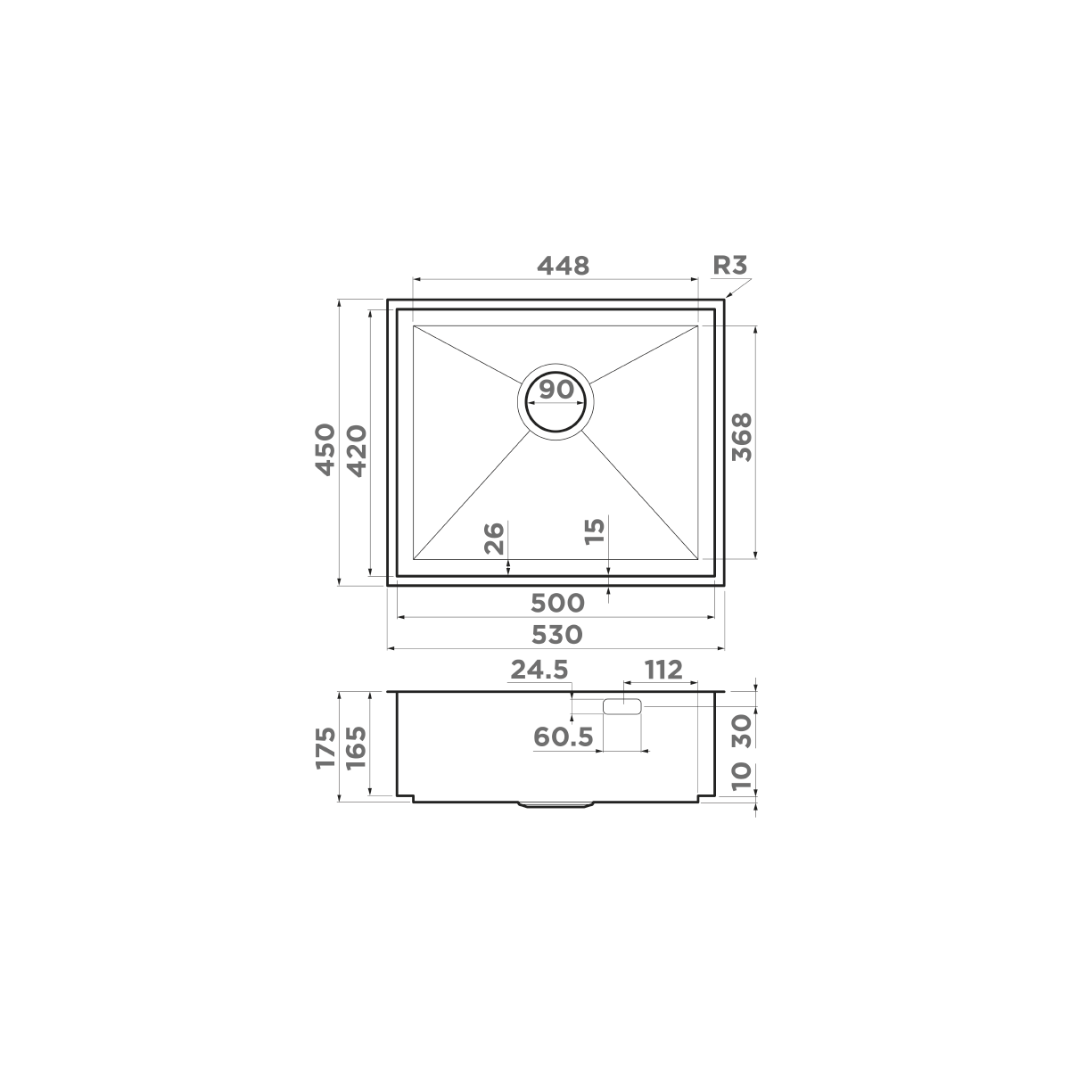 Мойка кухонная Omoikiri Kasen 53-26 INT LG 4993790 из нержавеющей стали, светлое золото