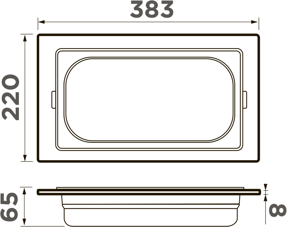 Контейнер Omoikiri DC-05-1 GB 4999091 для кухонной мойки, графит