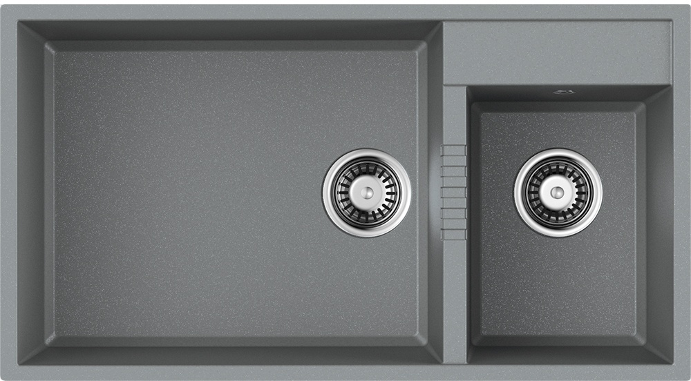 Мойка кухонная Omoikiri Tedori 85-2-U GR 4993542 Tetogranit, leningrad grey