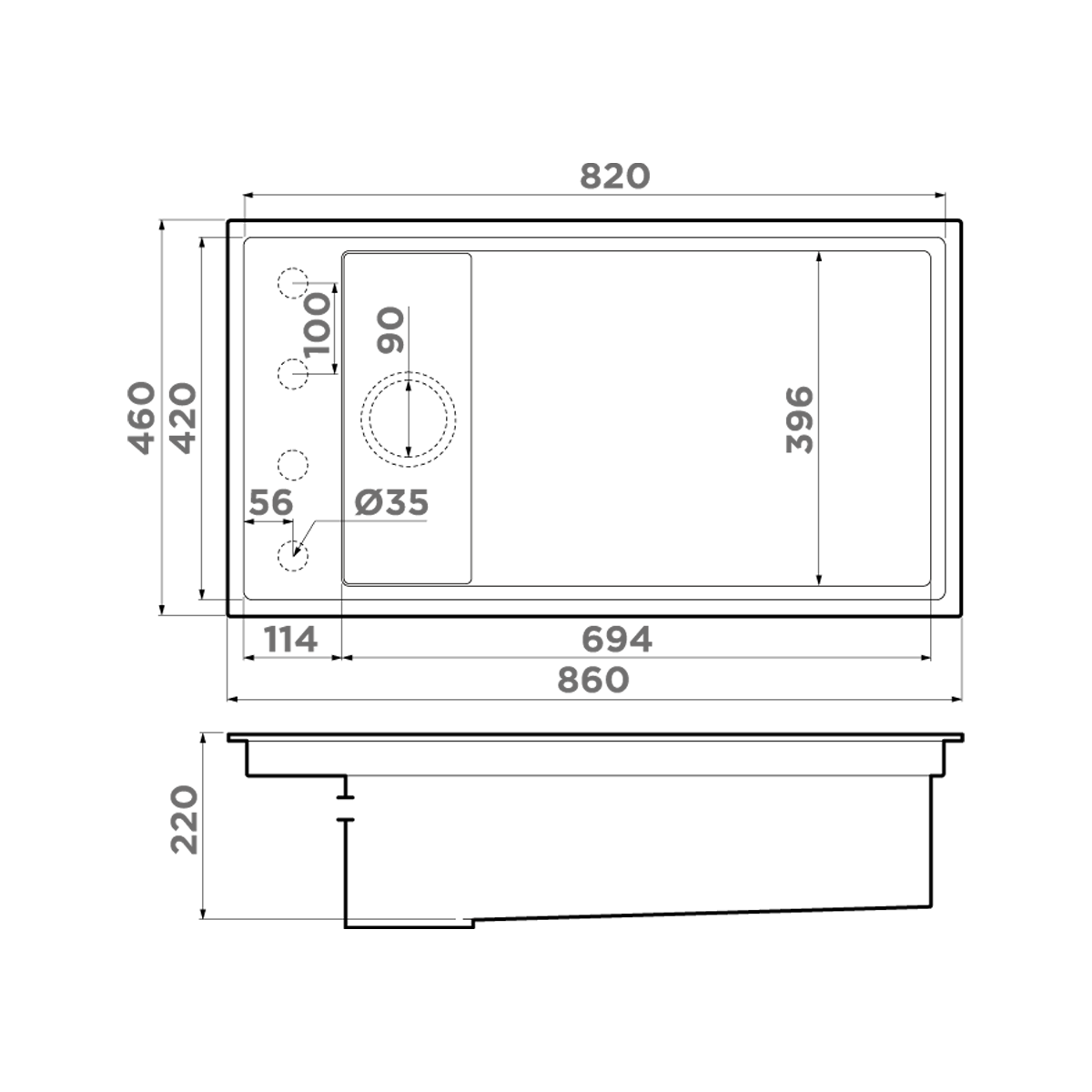 Мойка кухонная Omoikiri Kinaru Pro 86-U/I WH 4997026 Artceramic, белый