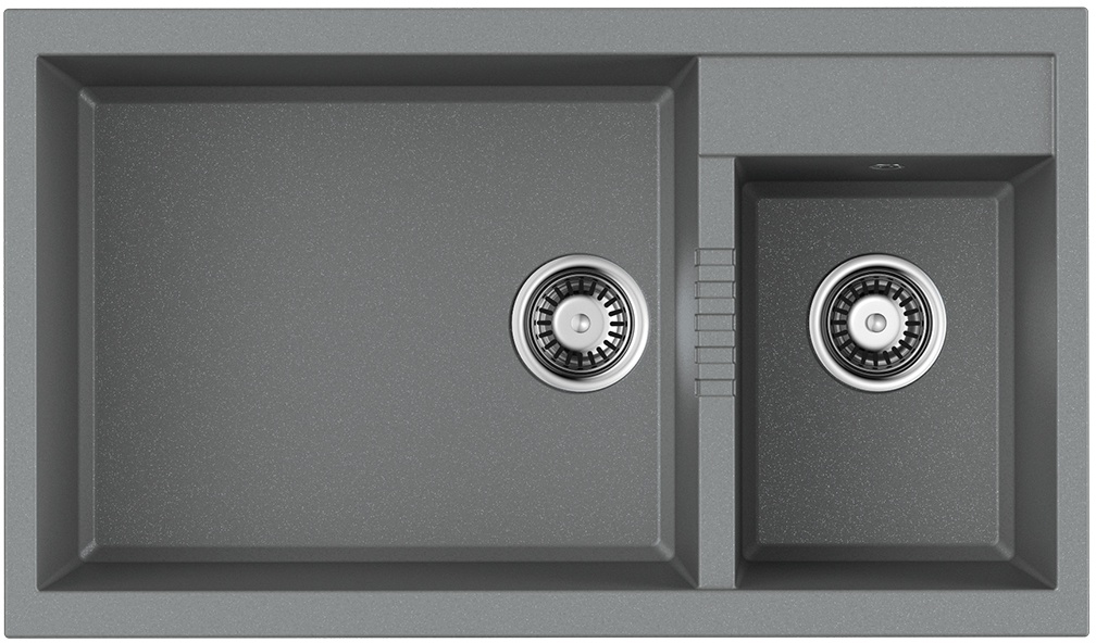 Мойка кухонная Omoikiri Tedori 86-2-LB GR 4993573 Tetogranit, leningrad grey