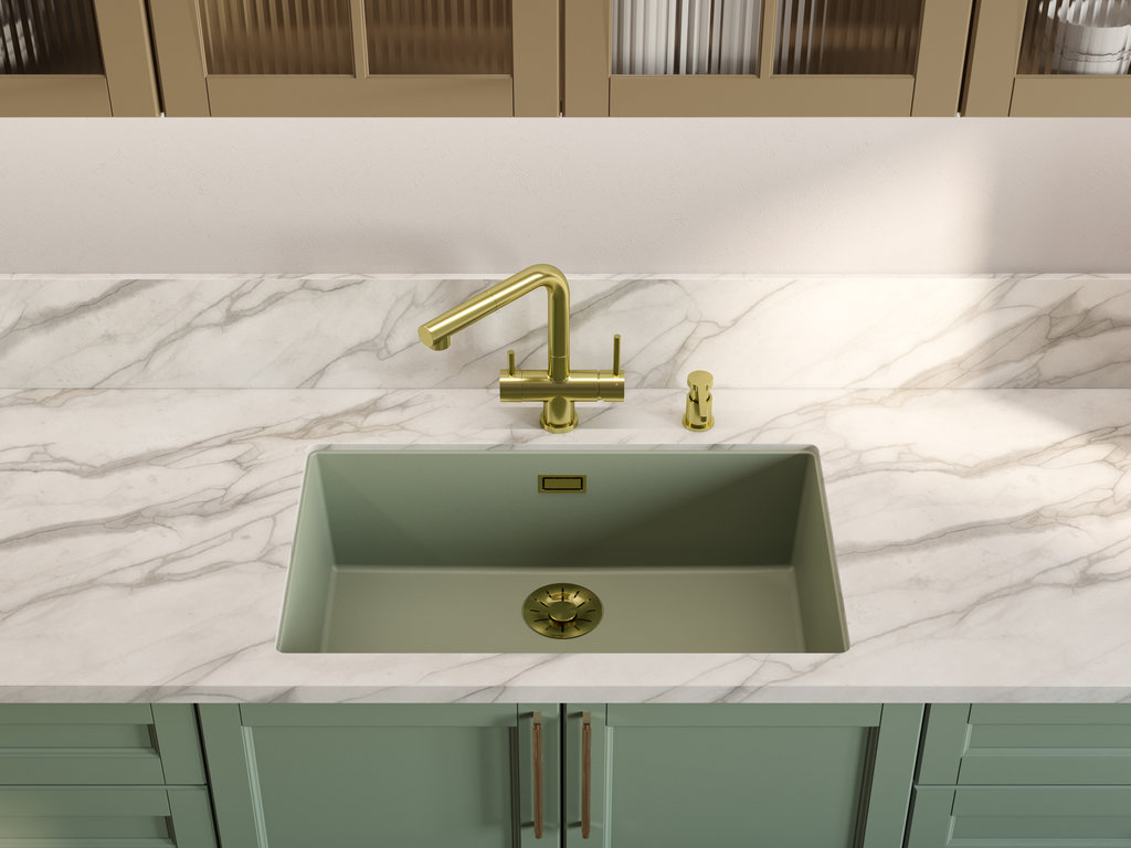 Мойка кухонная Omoikiri Yamakawa 75-U/I WG 4993181 Artceramic, wind green
