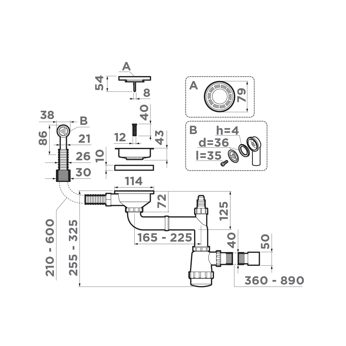 Арматура для одночашевых кухонных моек Omoikiri WK-1-R G 4956499 с круглым переливом, золото