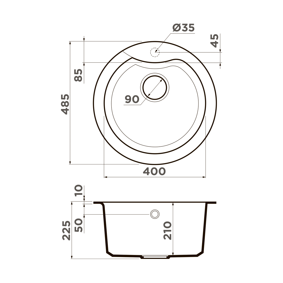Мойка кухонная Omoikiri Yasugata 48R WH 4993133 Tetogranit, белый