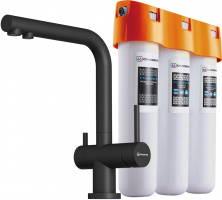 Комплект Omoikiri Nagano P BL с фильтром Pure Drop Lite 4047.8028P для кухни, черный
