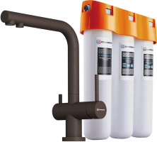 Комплект Omoikiri Nagano P DC с фильтром Pure Drop Lite 4048.8028P для кухни, темный шоколад